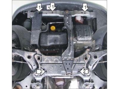 Защита картера и КПП Мотодор сталь 2 мм для Dodge Grand Caravan 2007-2021