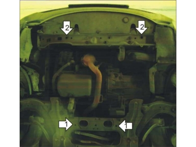 Защита картера и КПП Мотодор сталь 2 мм для Citroen Xsara Picasso 2000-2010