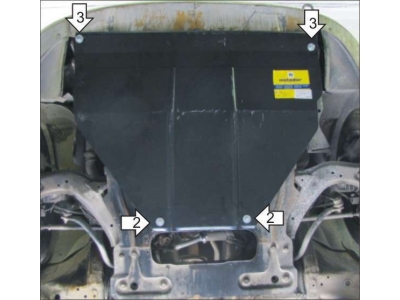 Защита картера и КПП Мотодор сталь 2 мм для Citroen Berlingo 1996-2008
