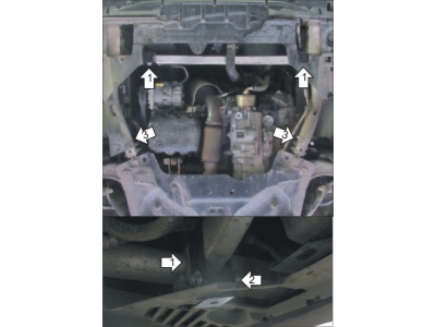 Защита картера и КПП Мотодор сталь 2 мм для Citroen C5 2010-2017