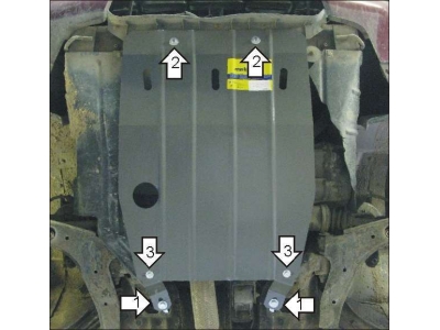 Защита картера и КПП Мотодор сталь 2 мм для Daewoo Espero 1991-1999
