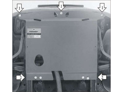 Защита картера и КПП Мотодор сталь 2 мм для Daewoo Matiz 2002-2015 00512