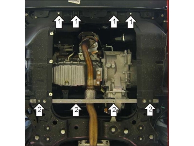 Защита картера и КПП Мотодор сталь 2 мм для Fiat Bravo 2007-2014