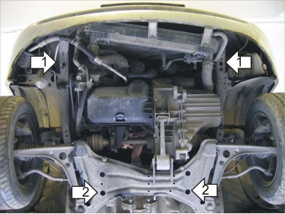 Защита картера и КПП Мотодор сталь 2 мм для Ford Galaxy 2000-2006
