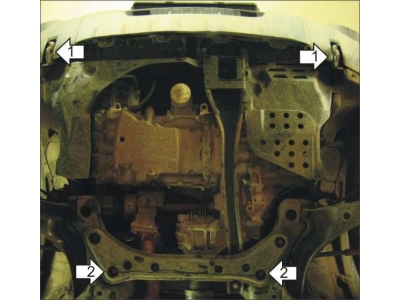 Защита картера и КПП Мотодор сталь 2 мм для Ford Maverick 2001-2007