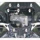 Защита картера и КПП Мотодор сталь 2 мм для Ford C-Max/Focus 2/3/Volvo S40 2003-2021