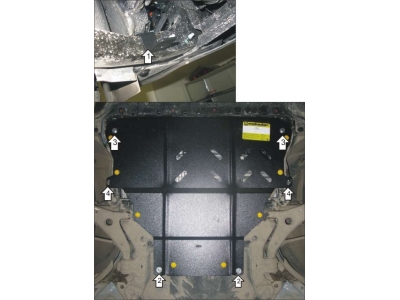 Защита картера и КПП Мотодор сталь 2 мм для Ford Kuga 2013-2021 00752