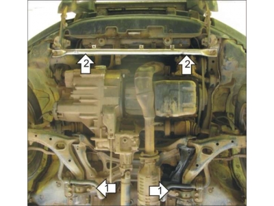 Защита картера и КПП Мотодор сталь 2 мм для Honda CR-V 1997-2002