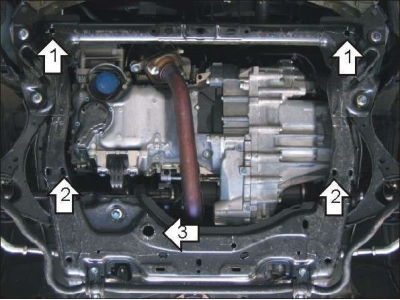 Защита картера и КПП Мотодор сталь 2 мм для Honda Civic 2006-2012 00812