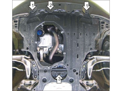 Защита картера и КПП Мотодор сталь 2 мм для Honda Civic 2006-2012 00813