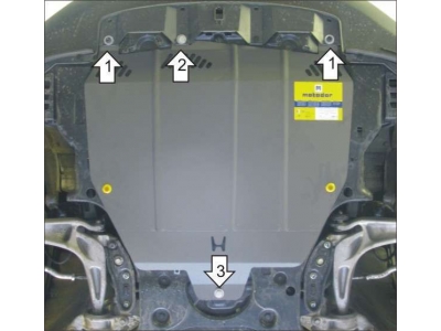 Защита картера и КПП Мотодор сталь 2 мм для Honda Civic 2006-2012 00813