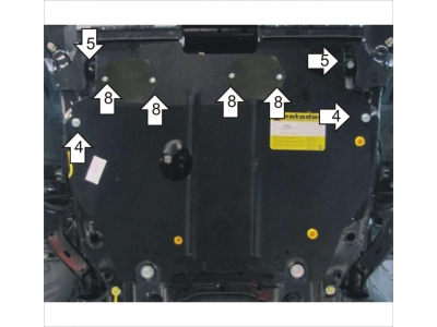 Защита картера и КПП Мотодор сталь 2 мм для Honda CR-V 2012-2021