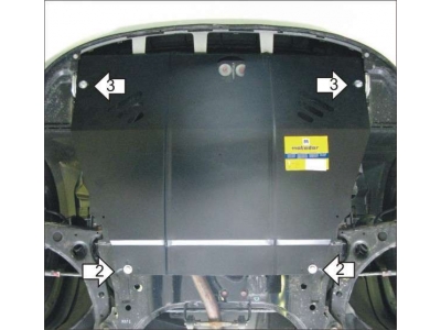 Защита картера и КПП Мотодор сталь 2 мм для Hyundai Matrix 2001-2010
