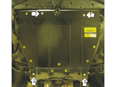 Защита картера и КПП Мотодор сталь 2 мм для Hyundai Sonata NF 2004-2010