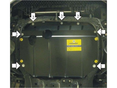 Защита картера и КПП Мотодор сталь 2 мм для Hyundai Elantra/Kia Cerato/Ceed 2006-2012