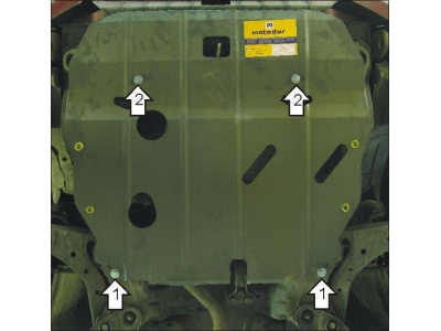 Защита картера и КПП Мотодор сталь 2 мм для Hyundai Tuscani/Tiburon/Coupe 2001-2009
