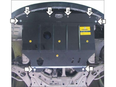 Защита картера и КПП Мотодор сталь 2 мм для Hyundai Sonata/Kia Optima 2009-2014