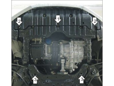 Защита картера и КПП Мотодор сталь 2 мм для Hyundai Elantra/i30/Kia Cerato/Ceed 2010-2018 00936