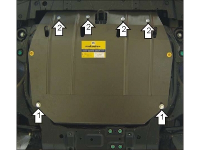 Защита картера и КПП Мотодор сталь 2 мм для Kia Carens 2006-2012