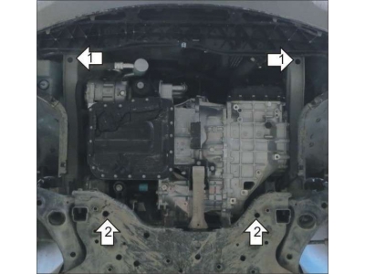 Защита картера и КПП Мотодор сталь 2 мм для Kia Sorento Prime 2015-2021