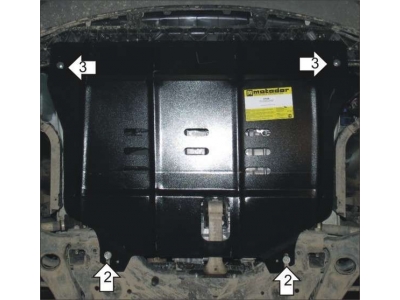 Защита картера и КПП Мотодор сталь 2 мм для Kia Sorento Prime 2015-2021