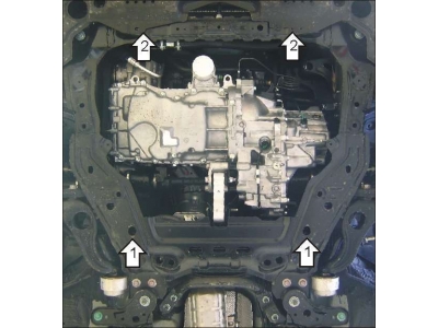 Защита картера и КПП Мотодор сталь 2 мм для Mazda 6 2007-2012 01121