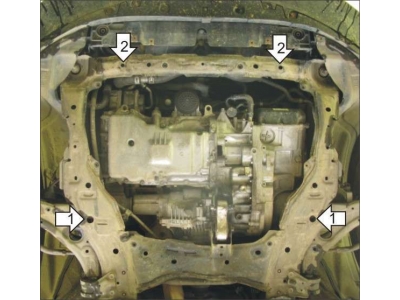 Защита картера и КПП Мотодор сталь 2 мм для Mazda CX-7 2006-2013