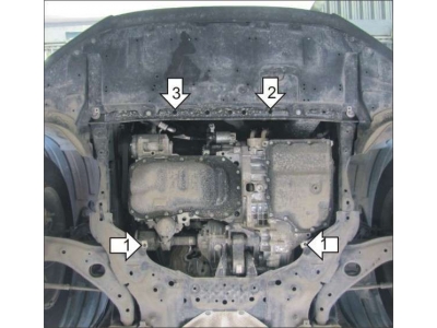 Защита картера и КПП Мотодор сталь 2 мм для Mazda CX-5/Mazda 6 Mazda 3/6/CX-5/CX-9