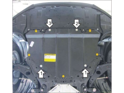 Защита картера и КПП Мотодор сталь 2 мм для Mazda CX-5/Mazda 6 Mazda 3/6/CX-5/CX-9