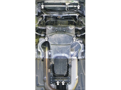 Защита картера и АКПП Мотодор сталь 2 мм для Mercedes-Benz C-Class W203 2000-2007