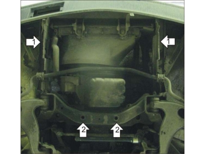Защита картера двигателя Мотодор сталь 2 мм для Mercedes-Benz E-Class W124 1984-1995