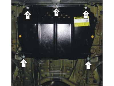 Защита картера и КПП Мотодор сталь 2 мм для Mercedes-benz Vito 2014-2021 01234