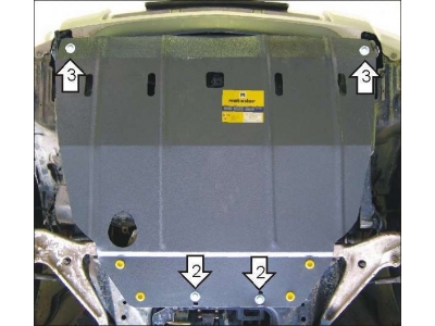 Защита картера и КПП Мотодор сталь 2 мм для Nissan X-Trail T30 2001-2007 01402
