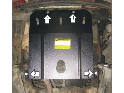 Защита картера и КПП Мотодор сталь 2 мм для Opel Vectra A 1988-1995