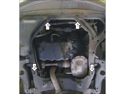 Защита картера и КПП Мотодор сталь 2 мм для Opel Vectra B 1995-2002