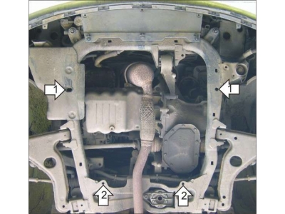 Защита картера и КПП Мотодор сталь 2 мм для Opel Zafira/Astra G 1998-2005