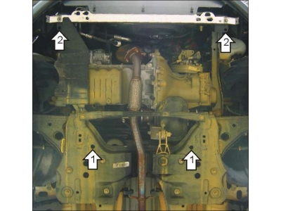 Защита картера и КПП Мотодор сталь 2 мм для Opel Corsa D 2006-2014