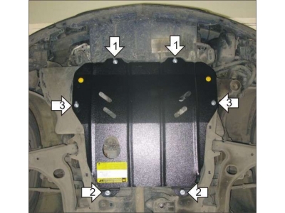 Защита картера и КПП Мотодор сталь 2 мм для Opel Meriva/Astra H 2004-2018
