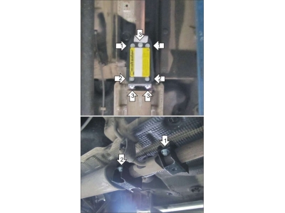 Защита глушителя Мотодор сталь 2 мм для Renault Duster/Nissan Terrano 2011-2021