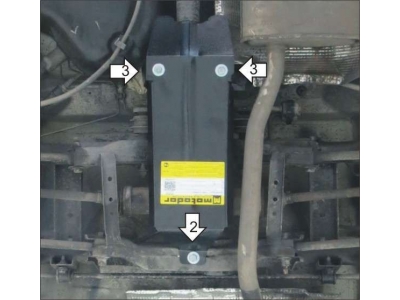 Защита заднего дифференциала Мотодор сталь 2 мм для Renault Kaptur/Duster/Nissan Terrano