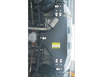 Защита заднего бампера Мотодор сталь 2 мм для Renault Duster 2015-2021