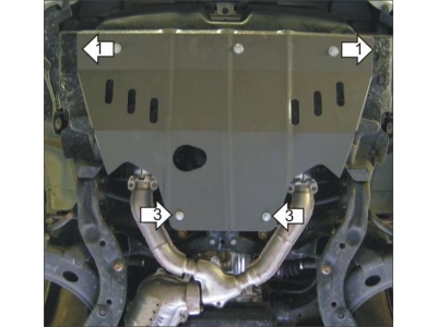 Защита картера двигателя Мотодор сталь 2 мм для Subaru Impreza 2000-2007