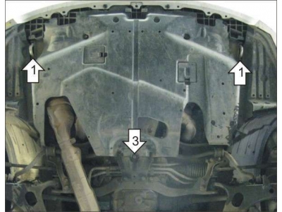 Защита картера двигателя Мотодор сталь 2 мм для Subaru Outback/Legacy/Impreza 2003-2011