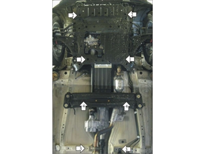 Защита картера, РК и дифференциала Мотодор сталь 2 мм для Suzuki Grand Vitara 2005-2015