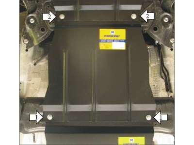 Защита КПП Мотодор сталь 2 мм для Suzuki Grand Vitara 2005-2015