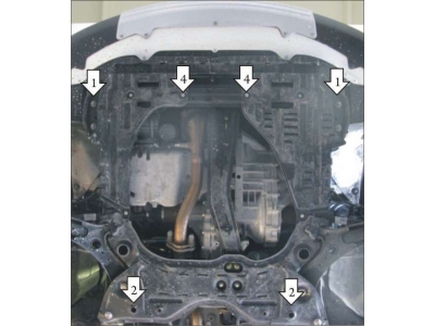Защита картера и КПП Мотодор сталь 2 мм для Suzuki SX4/Fiat Sedici 2006-2014 02414