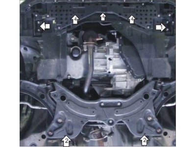 Защита картера и КПП Мотодор сталь 2 мм для Suzuki Swift 2010-2017 02417
