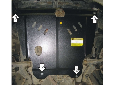 Защита картера и КПП Мотодор сталь 2 мм для Toyota Corolla 1997-2001