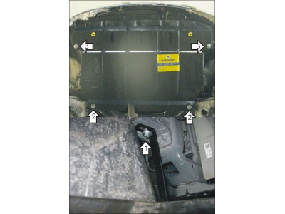 Защита картера и КПП Мотодор сталь 2 мм для Toyota Yaris 2005-2011 02527