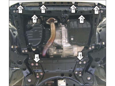 Защита картера и КПП Мотодор сталь 2 мм для Toyota RAV4 2006-2013 02535